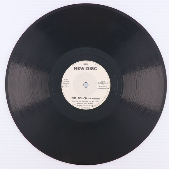 Dave McRae, Sy Oliver, Betty Johnson – The Touch 10" 78rpm Record New-Disc 10012 - Picture 4 of 16
